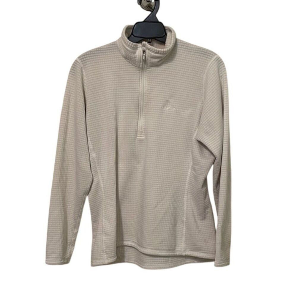 Patagonia R1 Regulator Polartec Grid Fleece 1/4 Zip Pullover Womens Large Cream